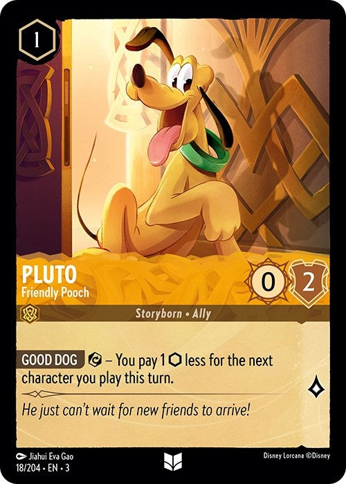 Image for Pluto - Friendly Pooch (18/204) (Into the Inklands) (3) - Disney Lorcana