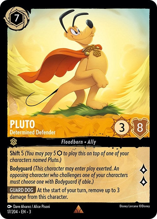 Image for Pluto - Determined Defender (17/204) (Into the Inklands) (3) - Disney Lorcana