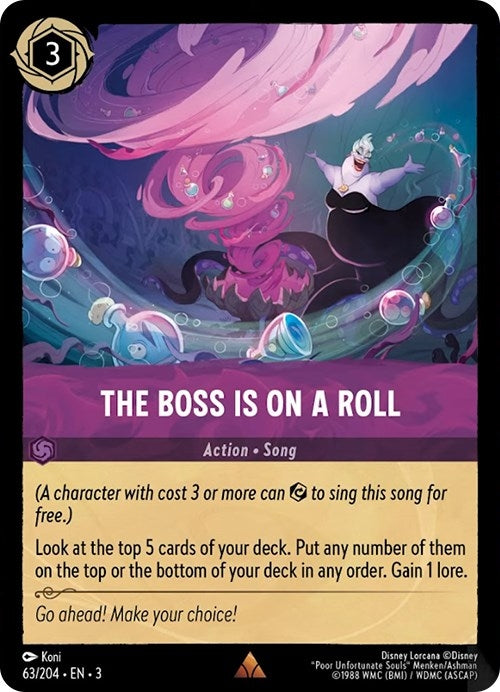 Image for The Boss is on a Roll (63/204) (Into the Inklands) (3) - Disney Lorcana