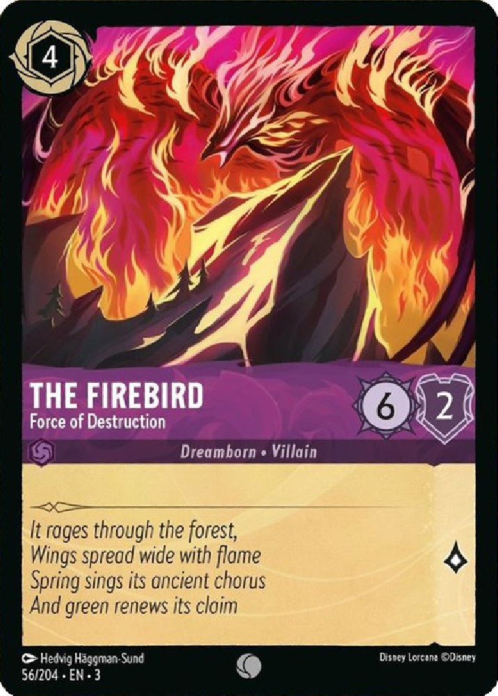 Image for The Firebird - Force of Destruction (56/204) (Into the Inklands) (3) - Disney Lorcana