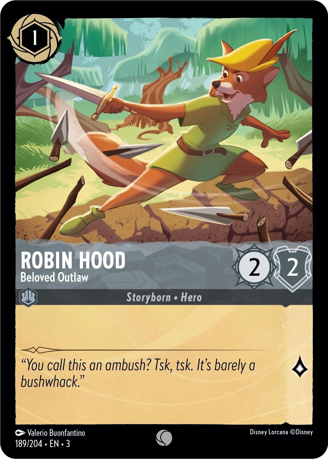 Image for Robin Hood - Beloved Outlaw (189/204) (Into the Inklands) (3) - Disney Lorcana