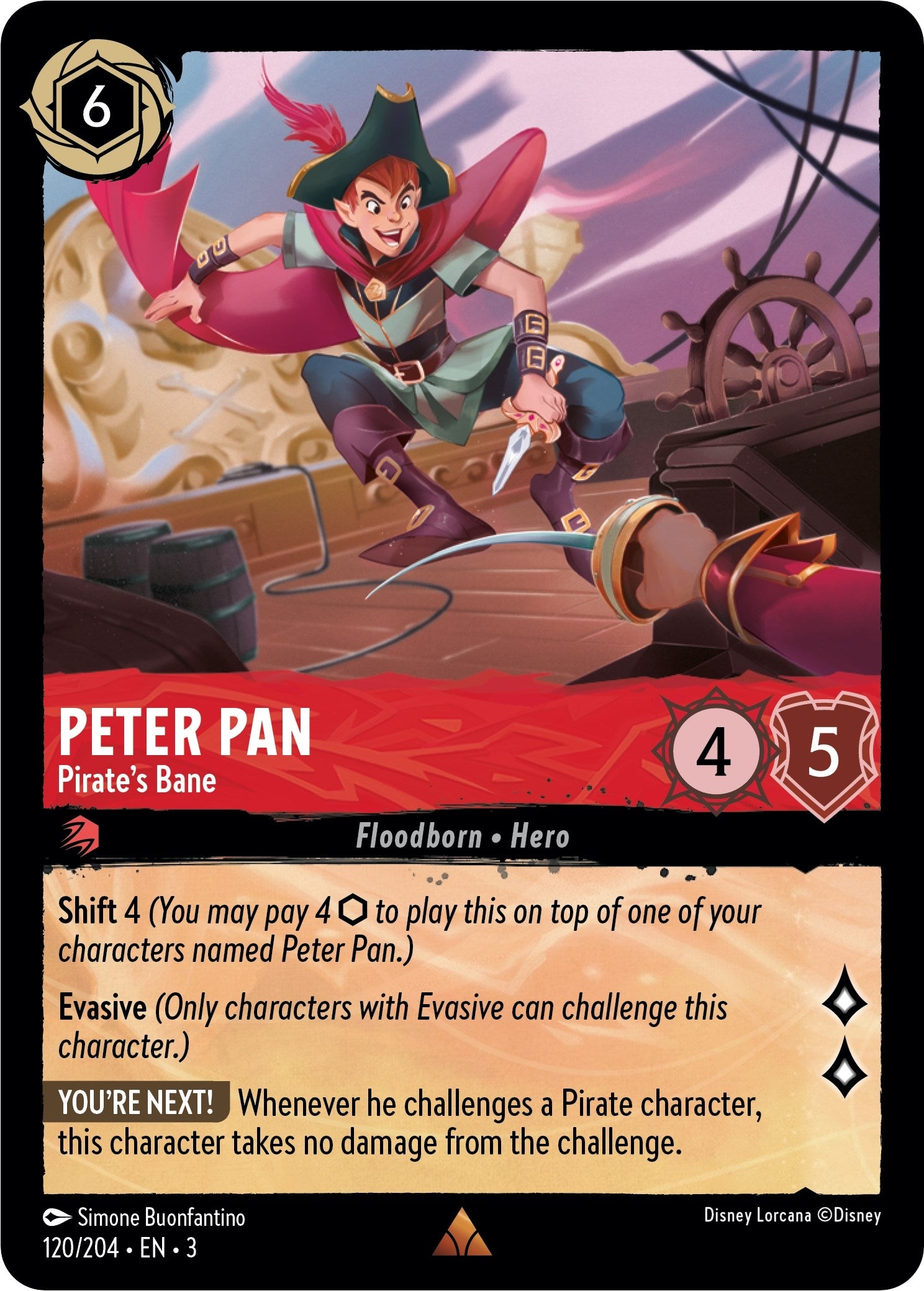Image for Peter Pan - Pirate's Bane (120/204) (Into the Inklands) (3) - Disney Lorcana