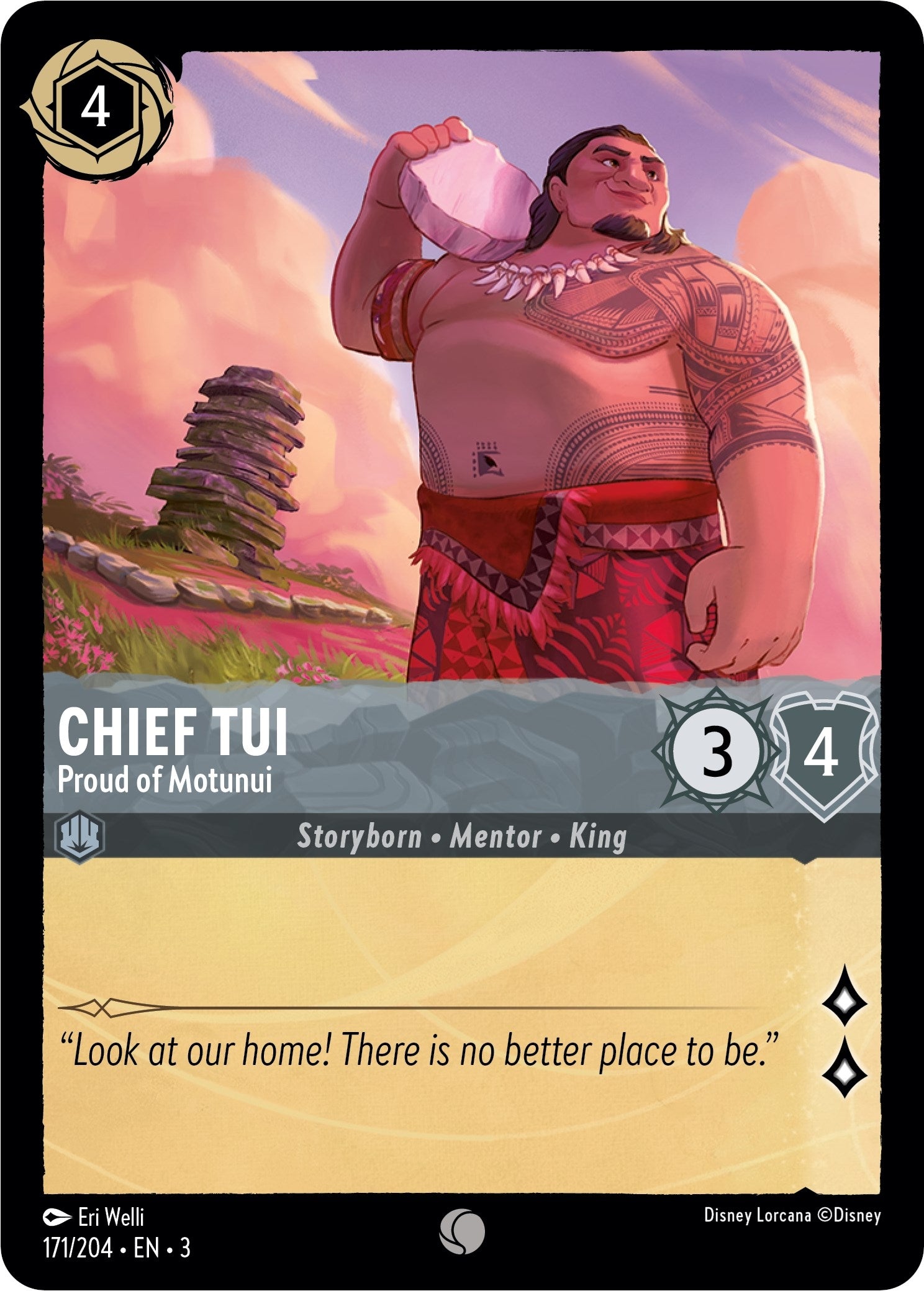 Image for Chief Tui - Proud of Motunui (171/204) (Into the Inklands) (3) - Disney Lorcana