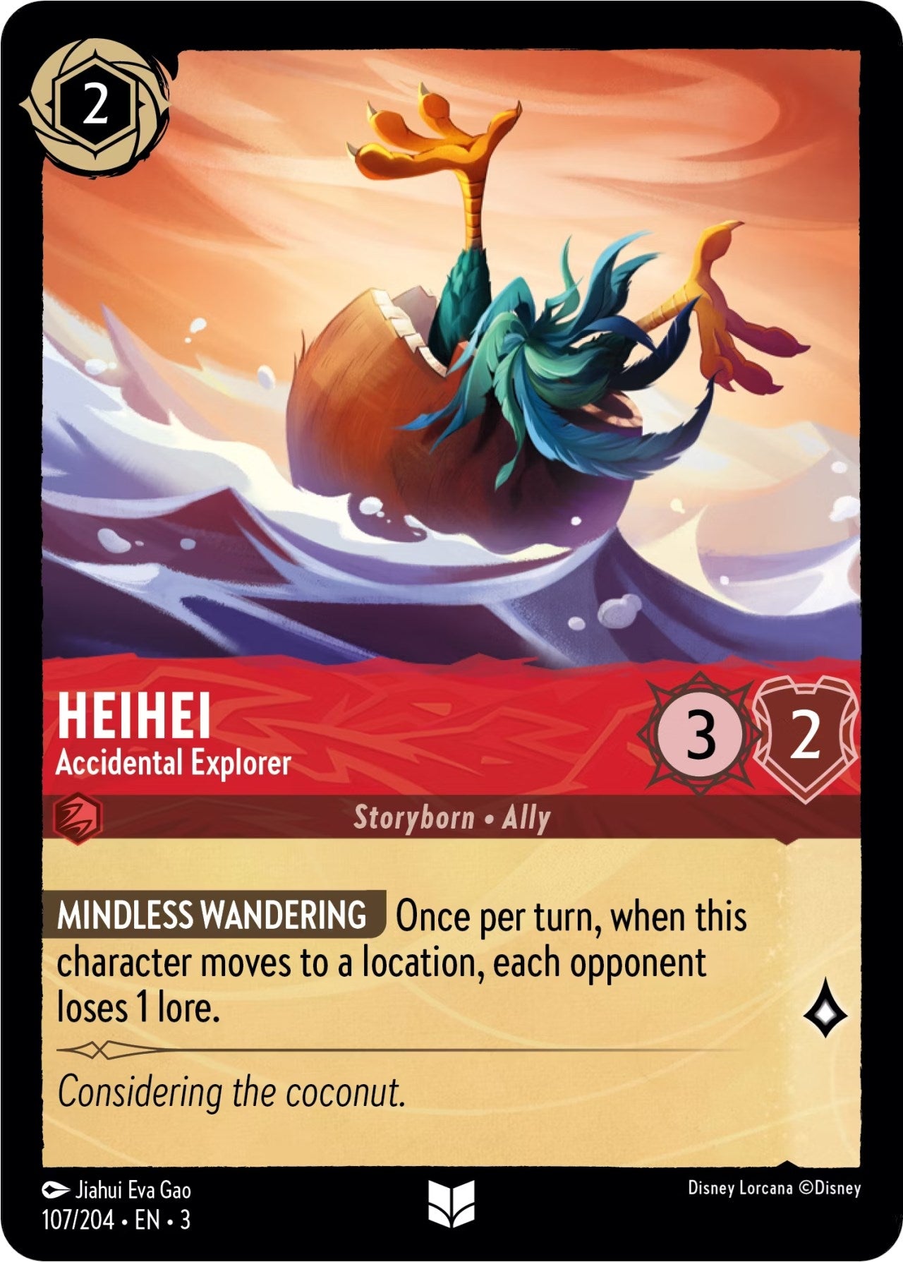Image for HeiHei - Accidental Explorer (107/204) (Into the Inklands) (3) - Disney Lorcana