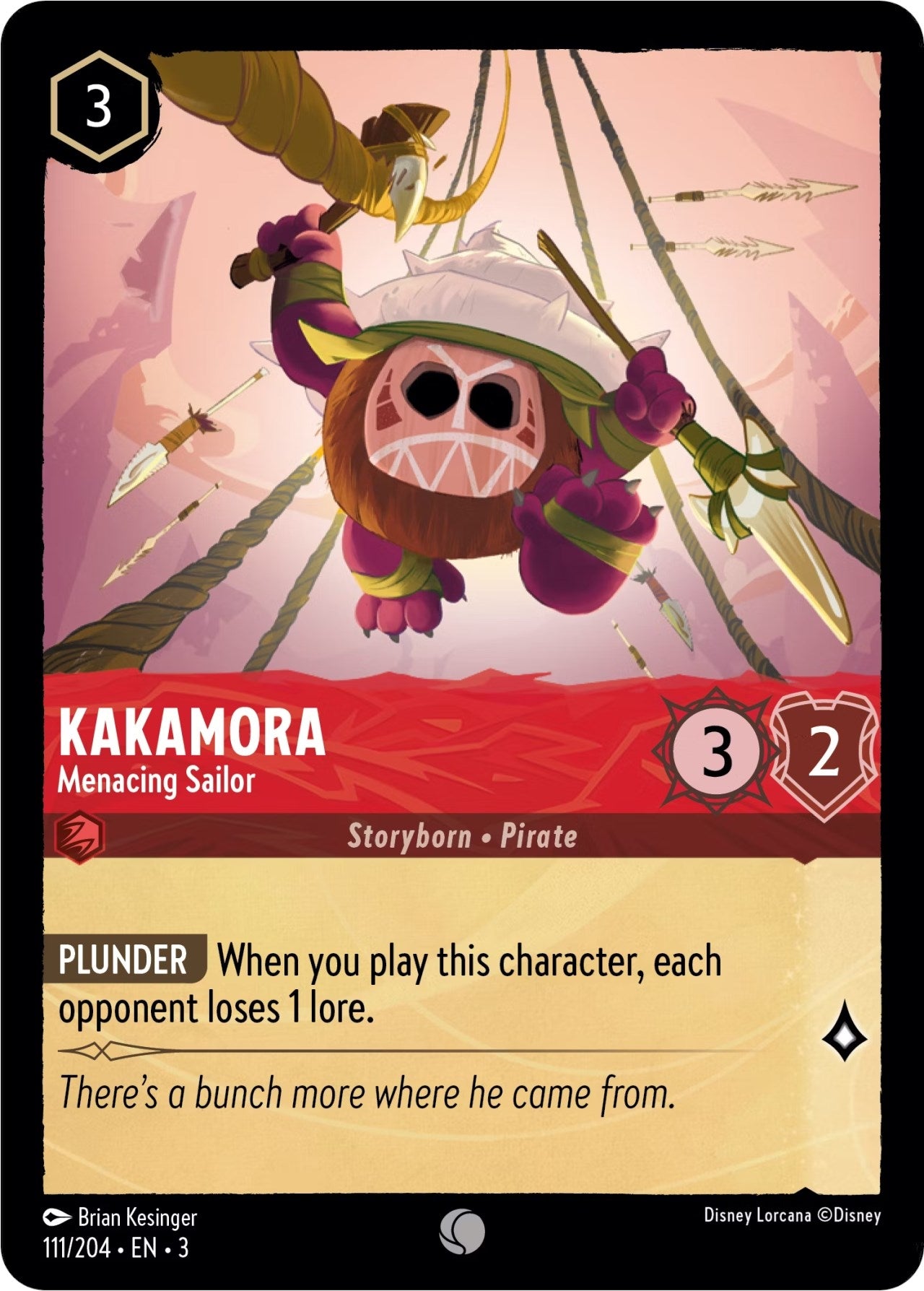 Image for Kakamora - Menacing Sailor (111/204) (Into the Inklands) (3) - Disney Lorcana
