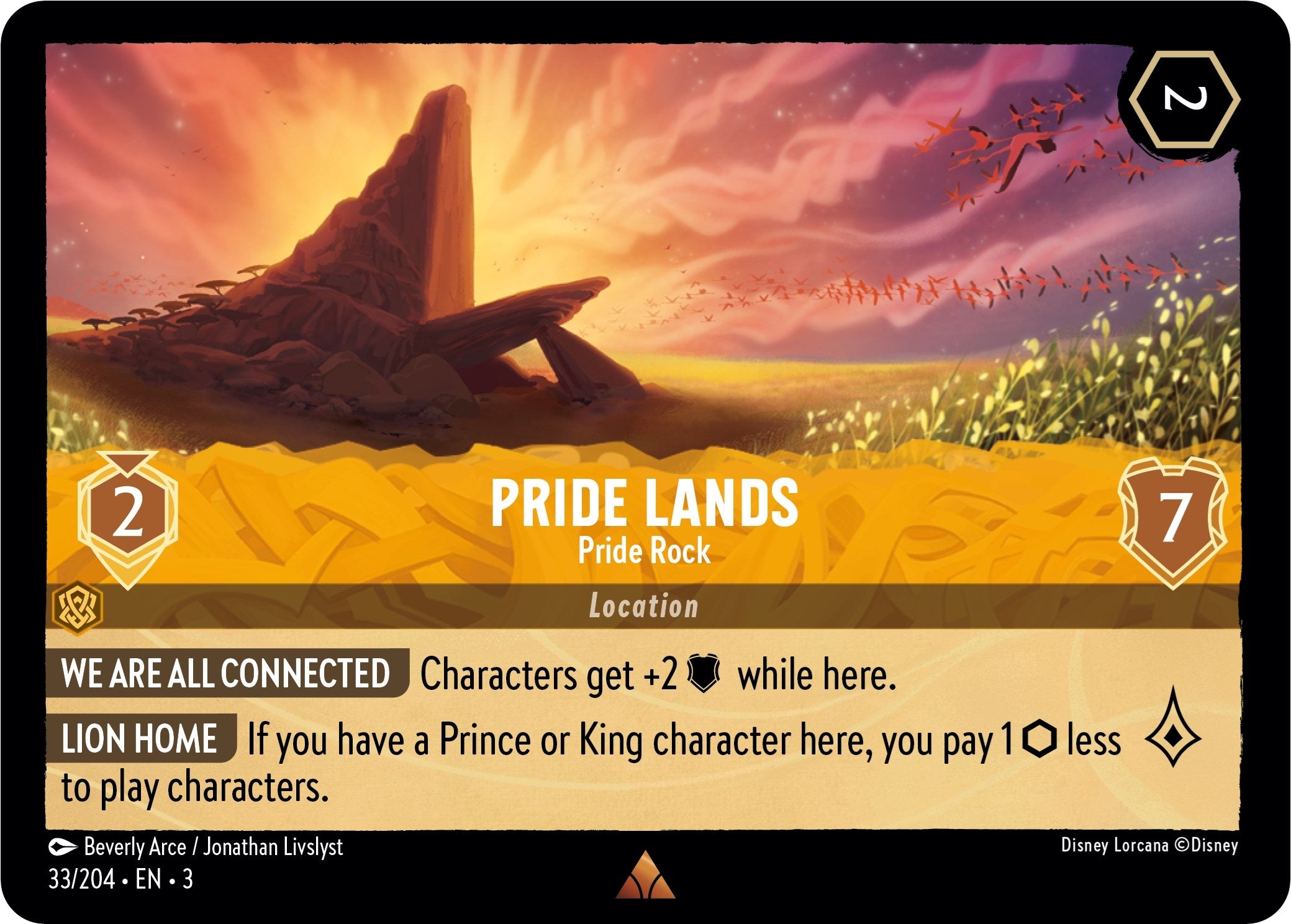 Image for Pride Lands - Pride Rock (33/204) (Into the Inklands) (3) - Disney Lorcana