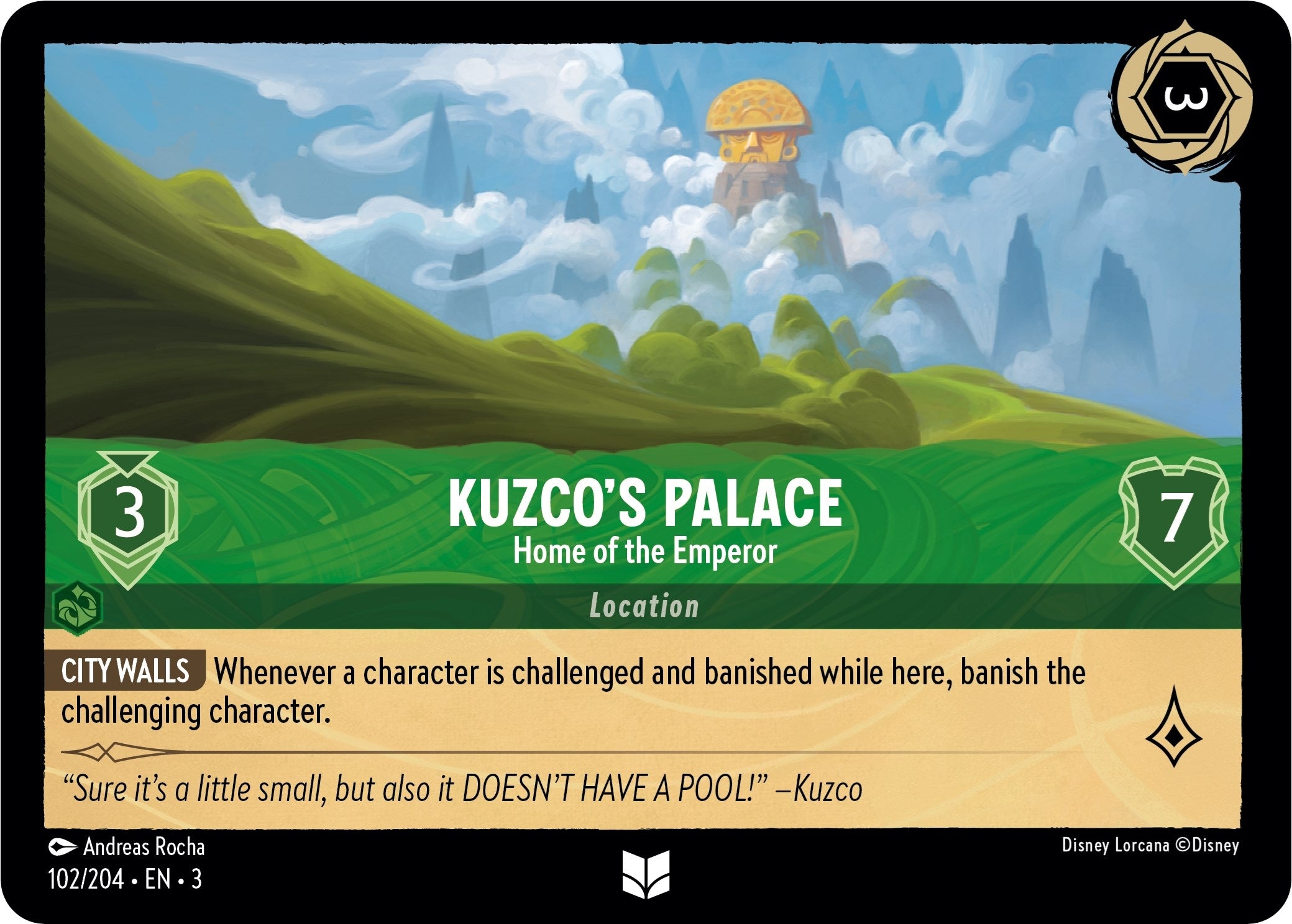 Image for Kuzco's Palace - Home of the Emperor (102/204) (Into the Inklands) (3) - Disney Lorcana