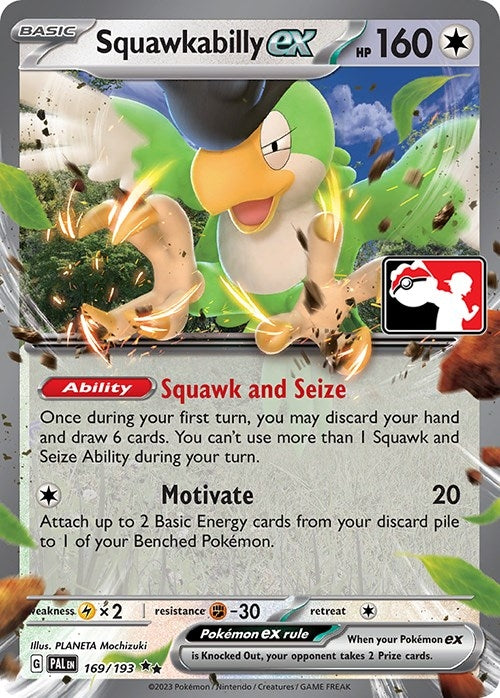 Image for Squawkabilly ex (169/193) (Prize Pack Series Cards) - Pokemon