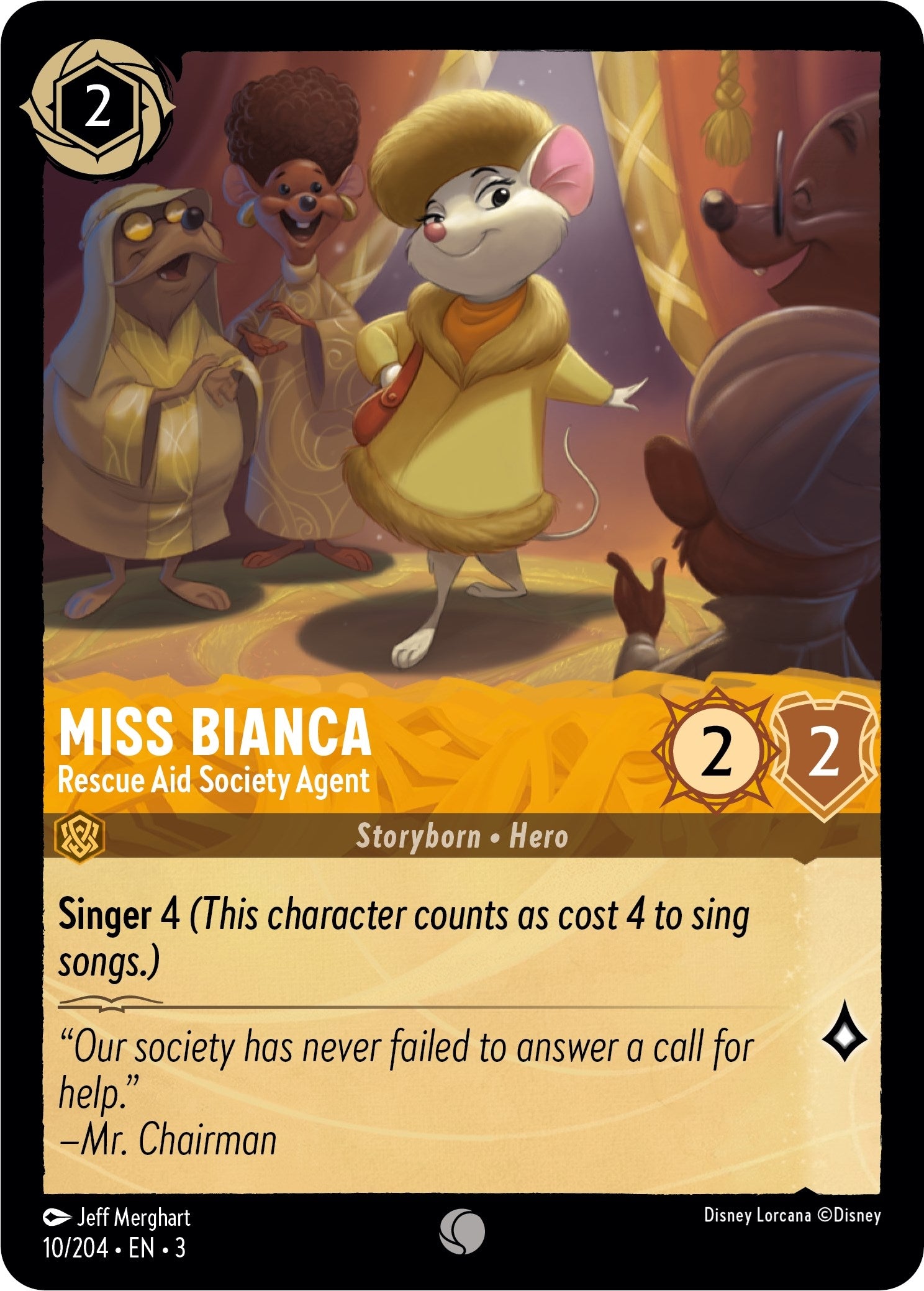 Image for Miss Bianca - Rescue Aid Society Agent (10/204) (Into the Inklands) (3) - Disney Lorcana