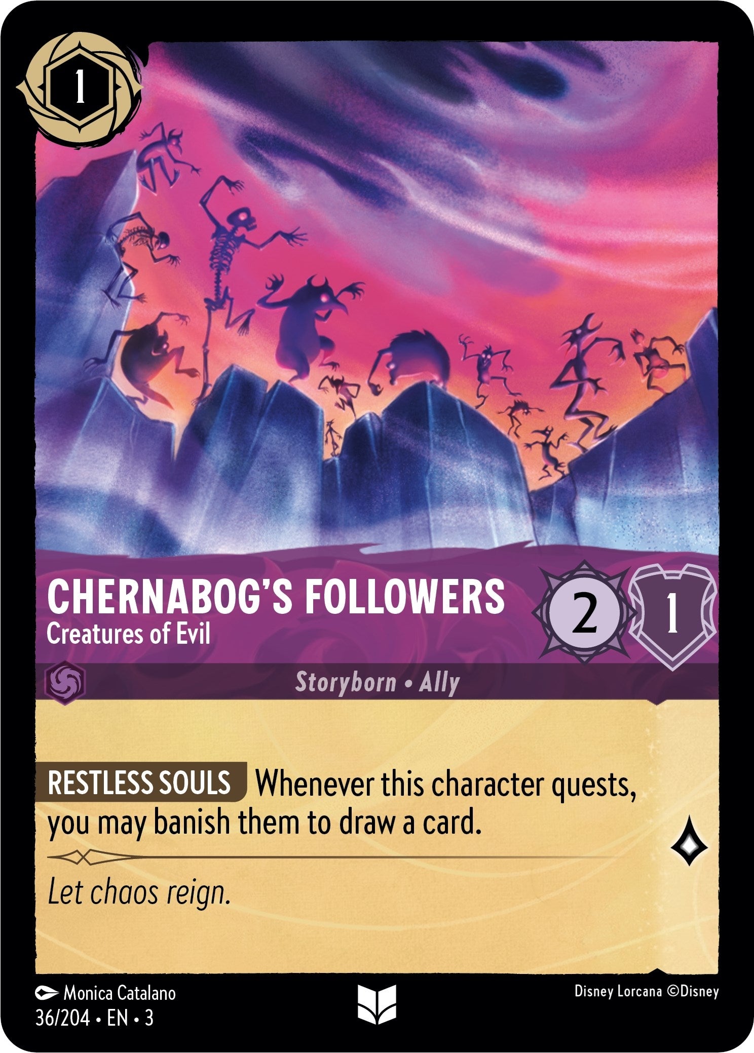 Image for Chernabog's Followers - Creatures of Evil (36/204) (Into the Inklands) (3) - Disney Lorcana