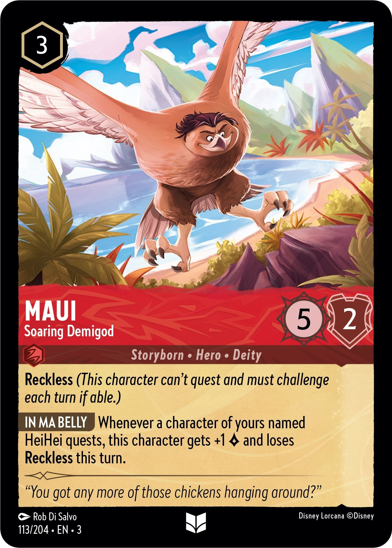 Image for Maui - Soaring Demigod (113/204) (Into the Inklands) (3) - Disney Lorcana