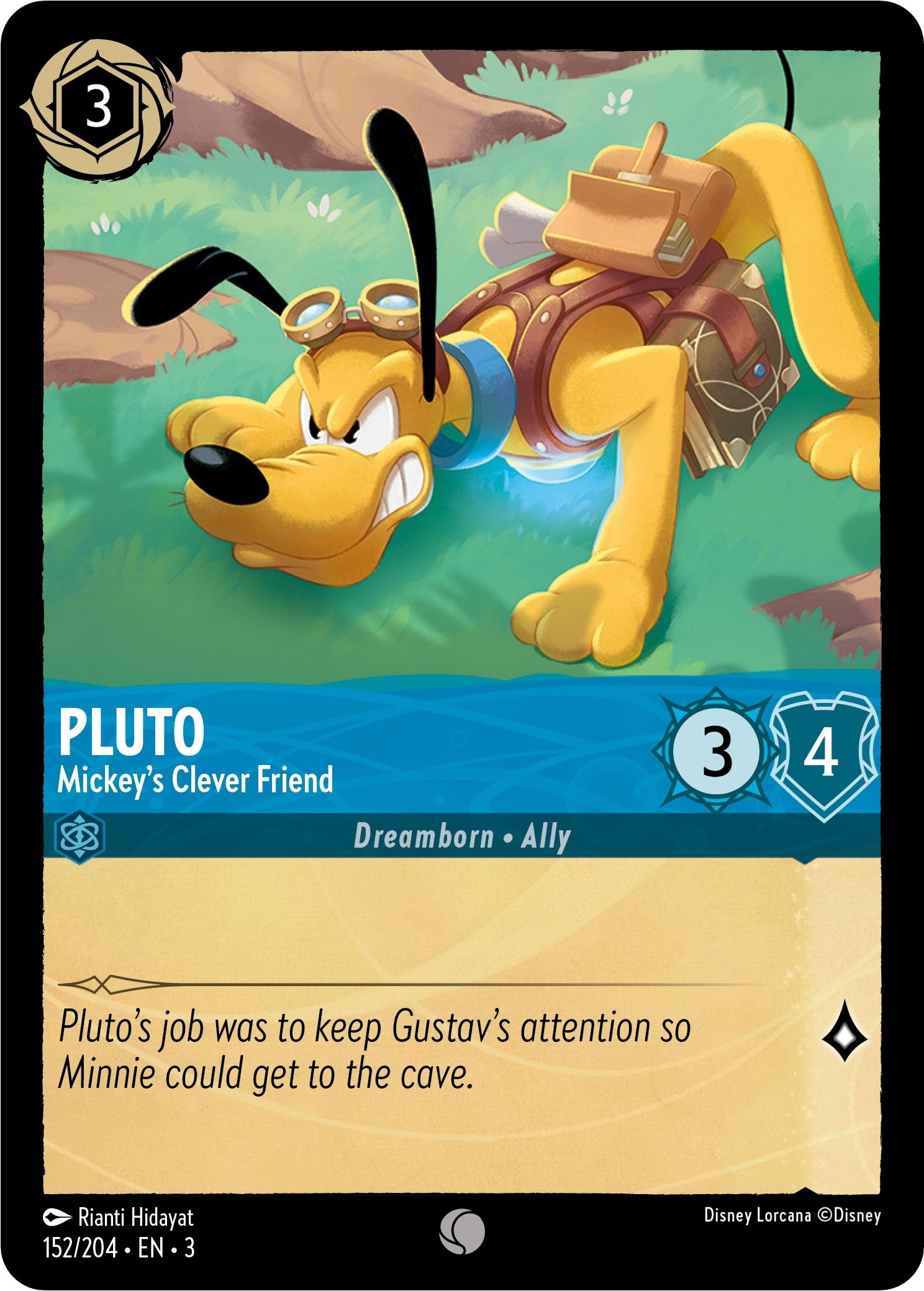Image for Pluto - Mickey's Clever Friend (152/204) (Into the Inklands) (3) - Disney Lorcana