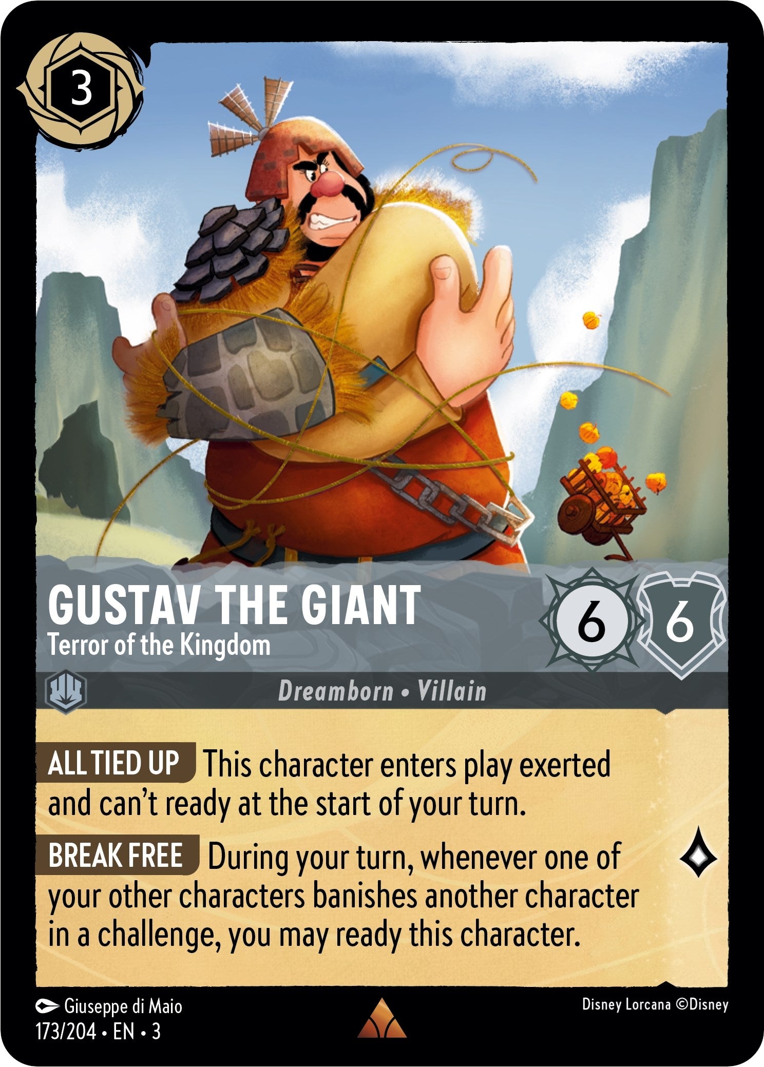 Image for Gustav the Giant - Terror of the Kingdom (173/204) (Into the Inklands) (3) - Disney Lorcana
