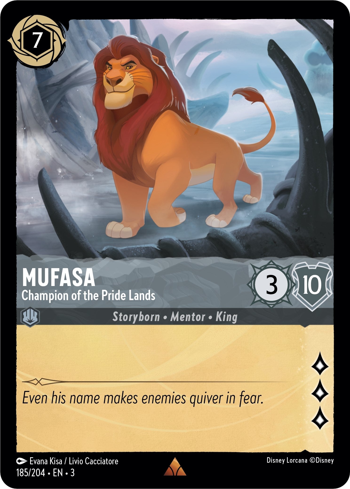 Image for Mufasa - Champion of the Pride Lands (185/204) (Into the Inklands) (3) - Disney Lorcana