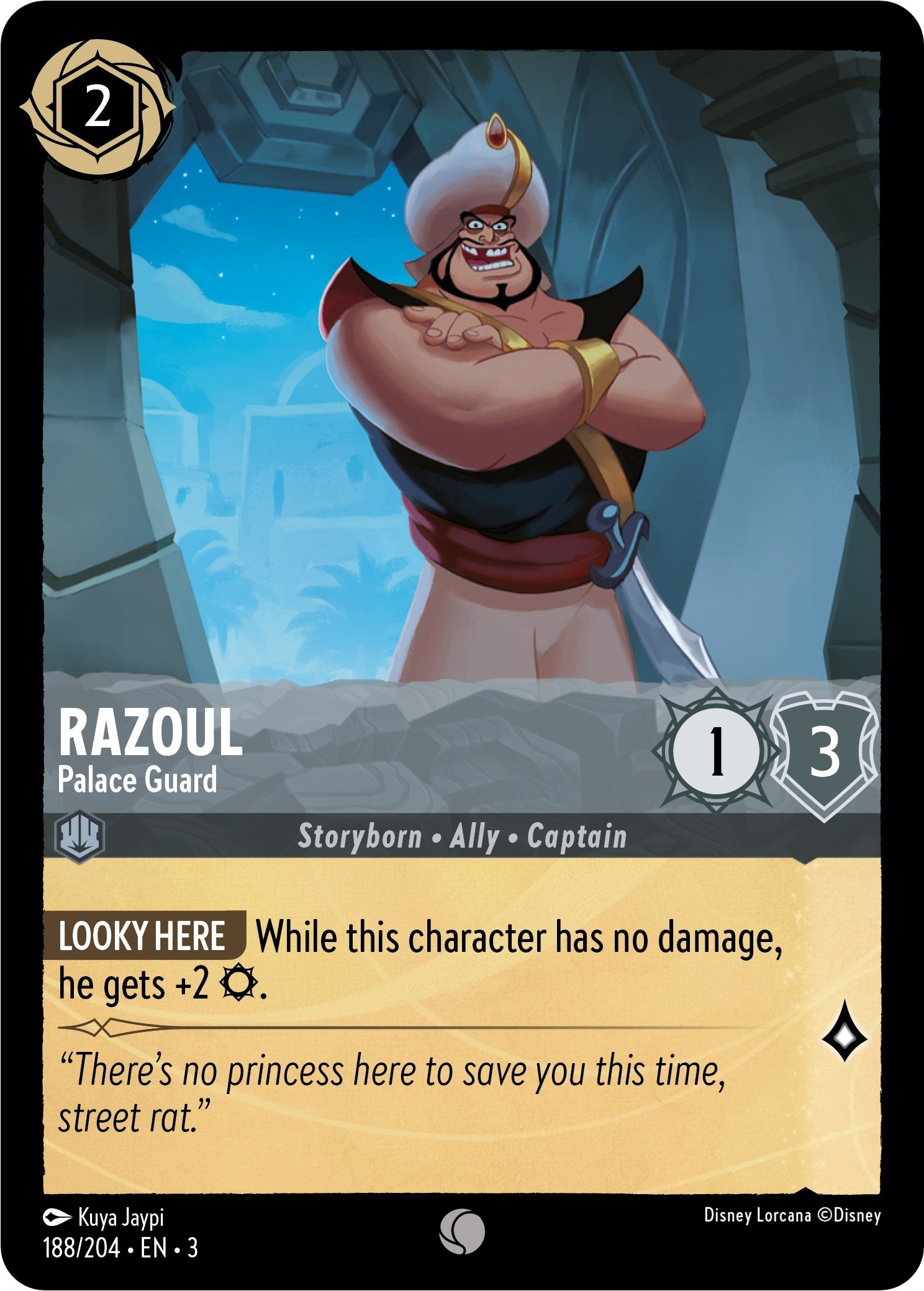 Image for Razoul - Palace Guard (188/204) (Into the Inklands) (3) - Disney Lorcana