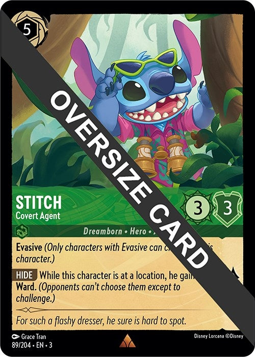 Image for Stitch - Covert Agent (Oversized) (89/204) (Into the Inklands) (3) - Disney Lorcana