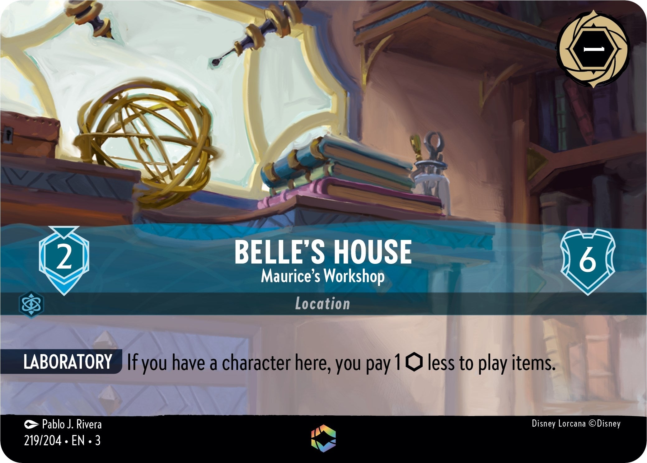 Image for Belle's House - Maurice's Workshop (Enchanted) (219/204) (Into the Inklands) (3) - Disney Lorcana