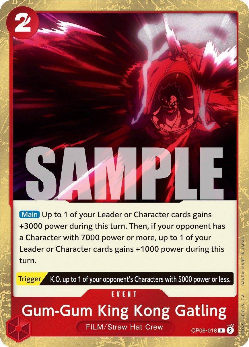 Image for Gum-Gum King Kong Gatling (OP06-018) (Wings of the Captain) (OP06) - One Piece Card Game