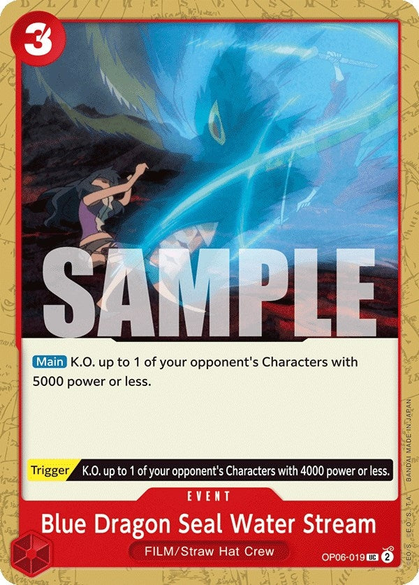 Image for Blue Dragon Seal Water Stream (OP06-019) (Wings of the Captain) (OP06) - One Piece Card Game