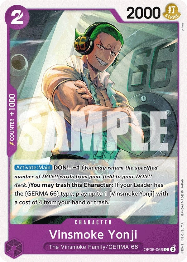 Image for Vinsmoke Yonji (066) (OP06-066) (Wings of the Captain) (OP06) - One Piece Card Game