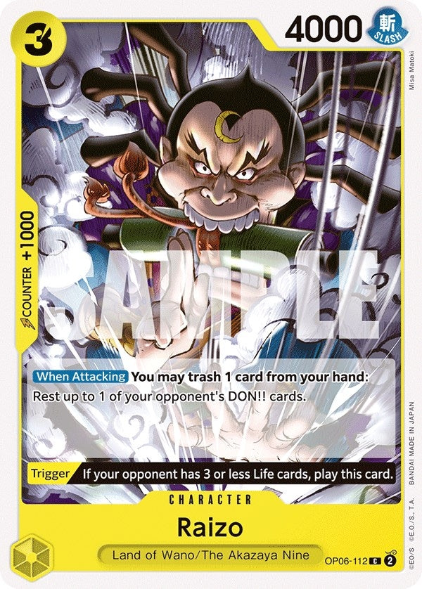 Image for Raizo (OP06-112) (Wings of the Captain) (OP06) - One Piece Card Game