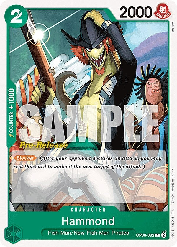 Image for Hammond (OP06-032) (Wings of the Captain Pre-Release Cards) (OP06 PRE) - One Piece Card Game