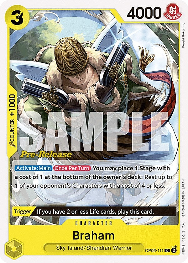 Image for Braham (OP06-111) (Wings of the Captain Pre-Release Cards) (OP06 PRE) - One Piece Card Game