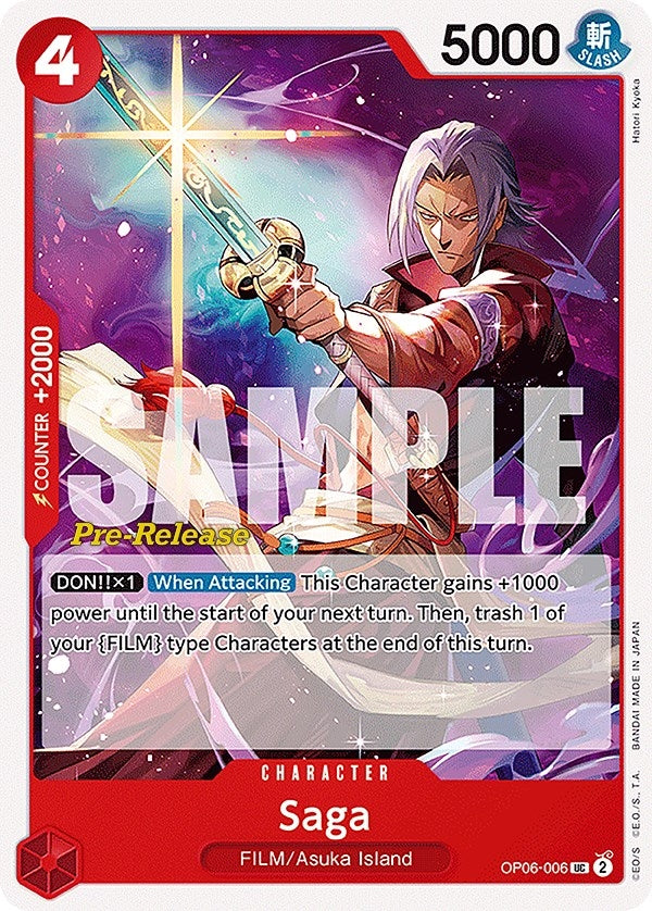 Image for Saga (OP06-006) (Wings of the Captain Pre-Release Cards) (OP06 PRE) - One Piece Card Game