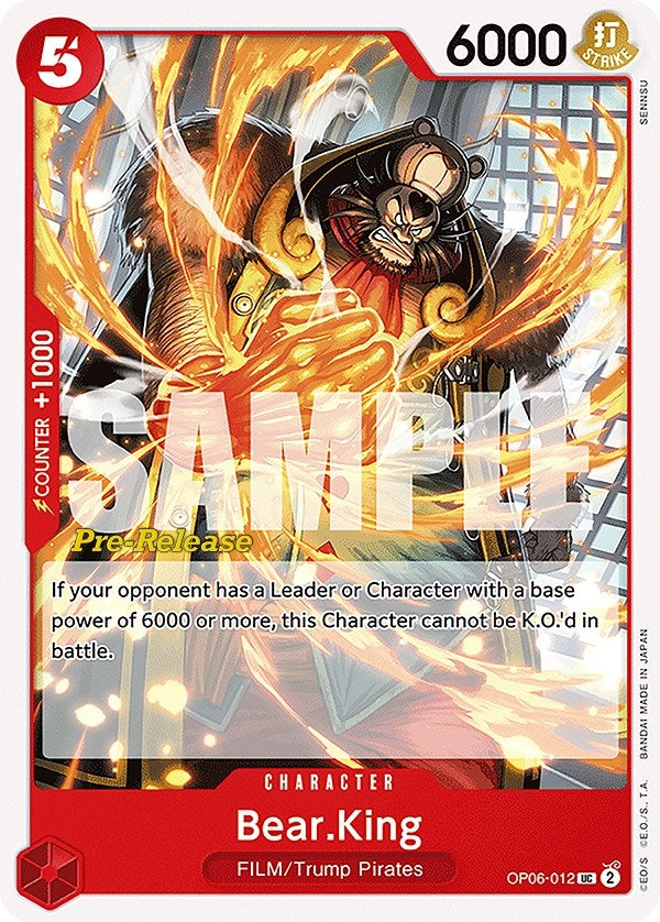 Image for Bear.King (OP06-012) (Wings of the Captain Pre-Release Cards) (OP06 PRE) - One Piece Card Game