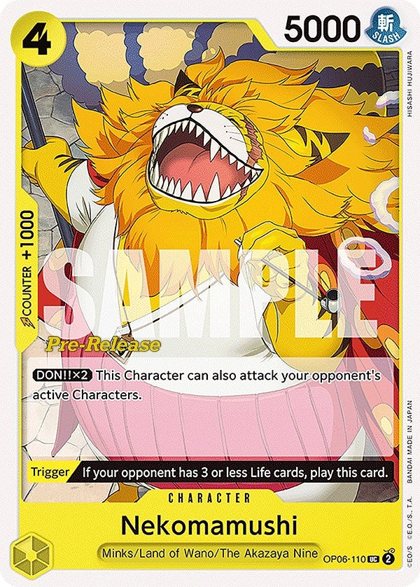 Image for Nekomamushi (OP06-110) (Wings of the Captain Pre-Release Cards) (OP06 PRE) - One Piece Card Game