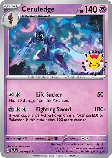 Image for Ceruledge - 040/091 (Pokemon Day 2024) (Cosmos Holo) (040/091) (Miscellaneous Cards & Products) (MCAP) - Pokemon
