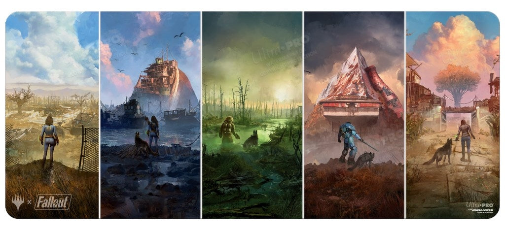Image for Fallout Wasteland Basic Lands Medley 6ft Table Playmat for Magic: The Gathering - Playmats