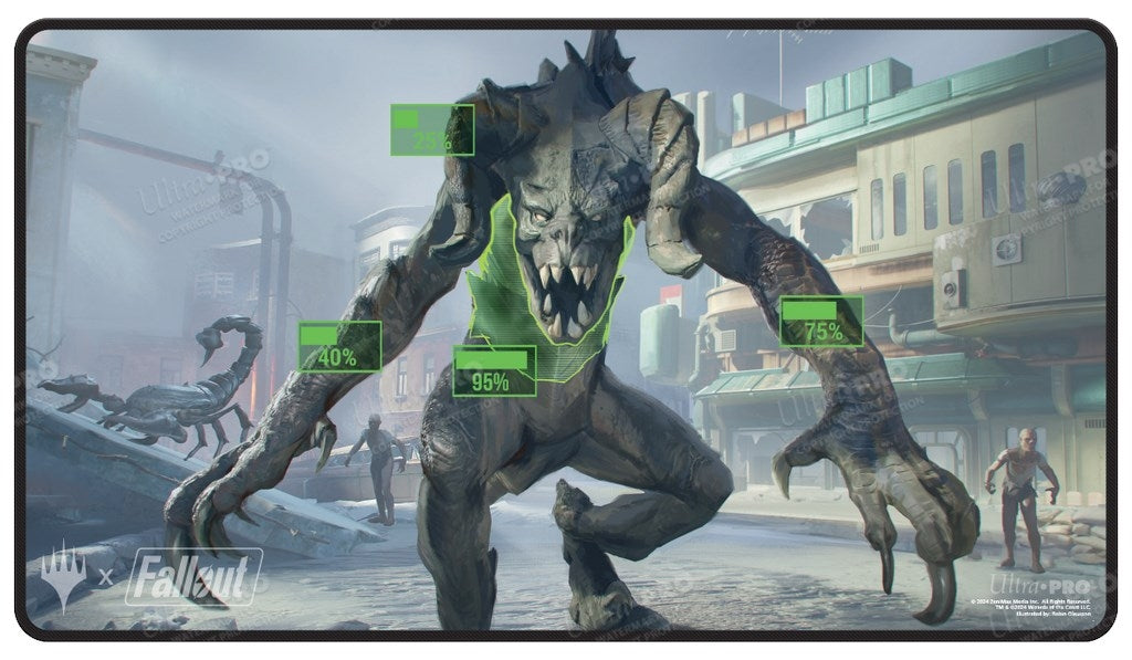 Image for Fallout V.A.T.S. Black Stitched Standard Gaming Playmat for Magic: The Gathering - Playmats