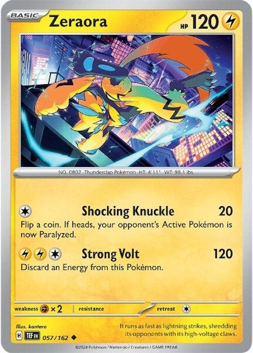 Image for Zeraora (057/162) (SV05: Temporal Forces) - Pokemon