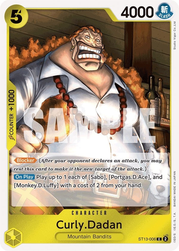 Image for Curly.Dadan (ST13-006) (Ultra Deck: The Three Brothers) (ST-13) - One Piece Card Game