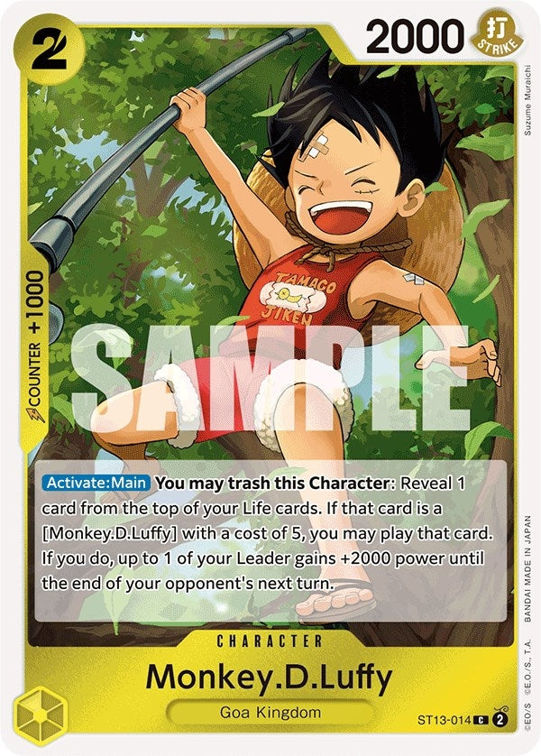 Image for Monkey.D.Luffy (014) (ST13-014) (Ultra Deck: The Three Brothers) (ST-13) - One Piece Card Game