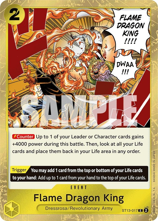 Image for Flame Dragon King (ST13-017) (Ultra Deck: The Three Brothers) (ST-13) - One Piece Card Game