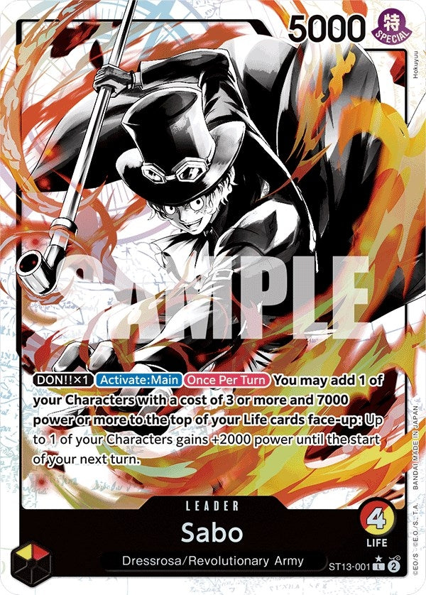 Image for Sabo (001) (Parallel) (ST13-001) (Ultra Deck: The Three Brothers) (ST-13) - One Piece Card Game