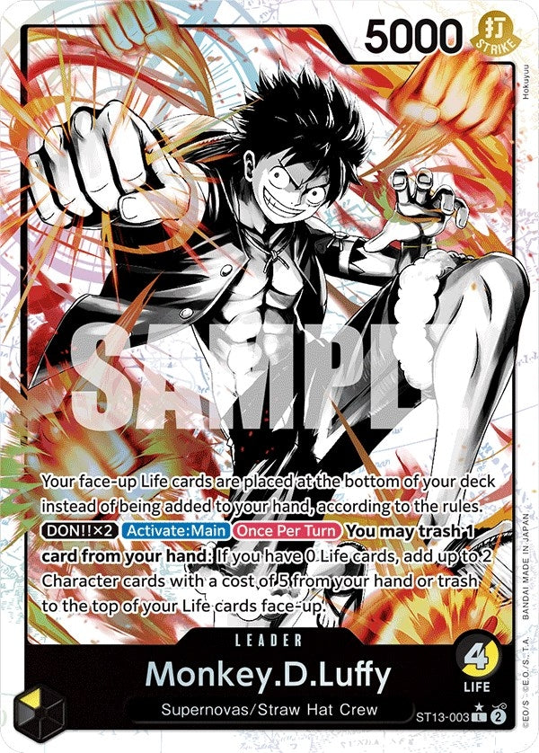 Image for Monkey.D.Luffy (003) (Parallel) (ST13-003) (Ultra Deck: The Three Brothers) (ST-13) - One Piece Card Game