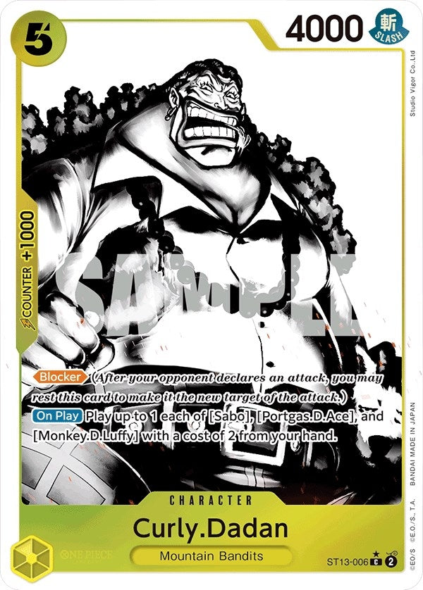 Image for Curly.Dadan (Parallel) (ST13-006) (Ultra Deck: The Three Brothers) (ST-13) - One Piece Card Game