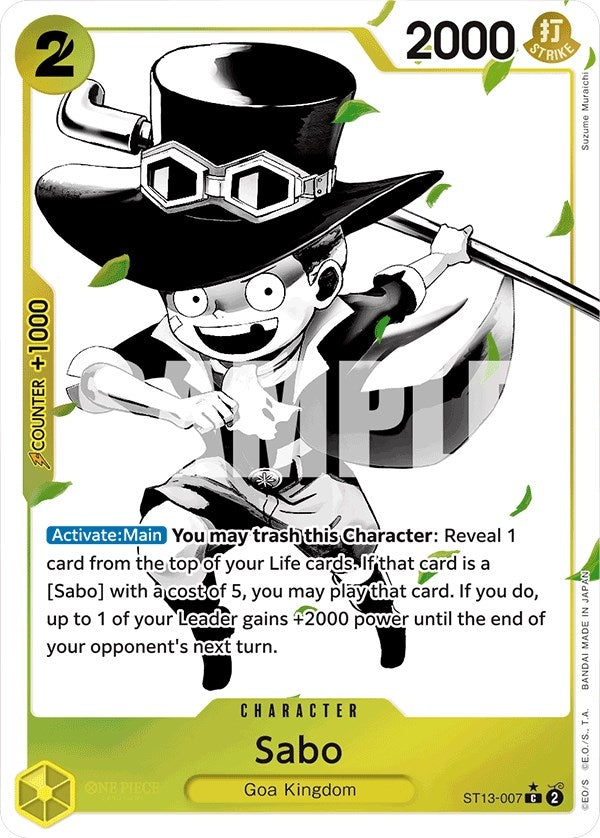 Image for Sabo (007) (Parallel) (ST13-007) (Ultra Deck: The Three Brothers) (ST-13) - One Piece Card Game