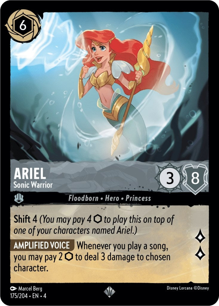 Image for Ariel - Sonic Warrior (175/204) (Ursula's Return) (4) - Disney Lorcana