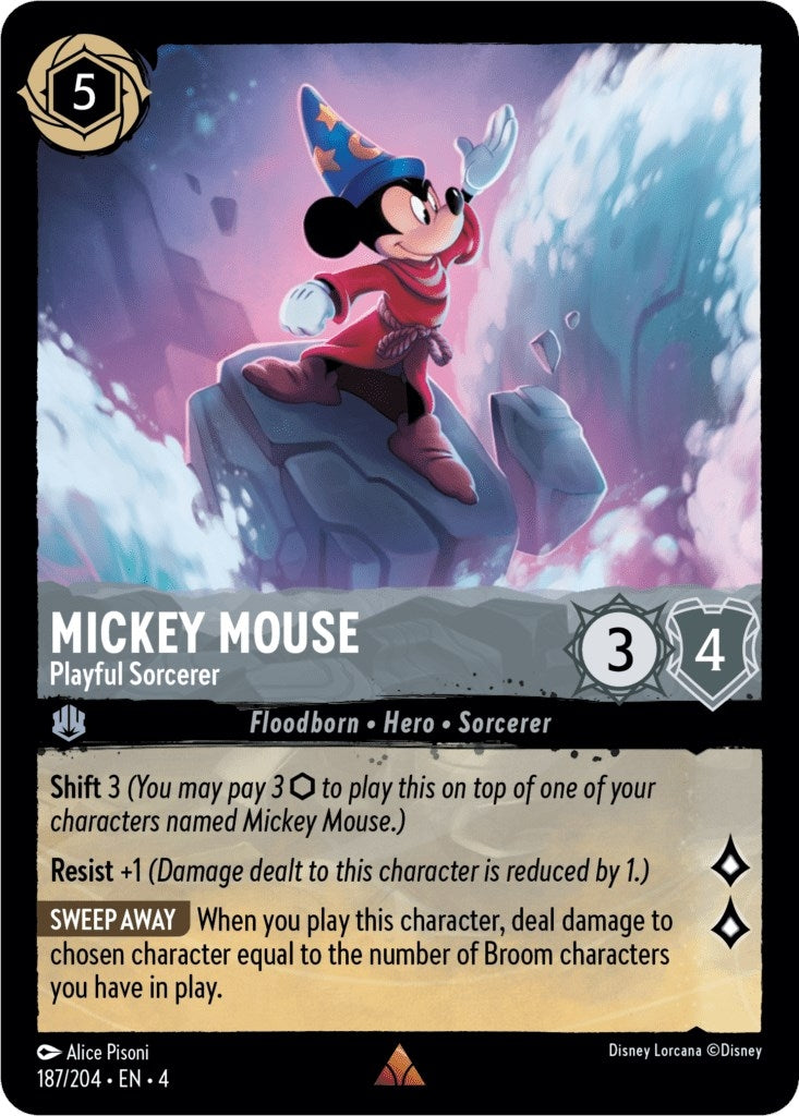 Image for Mickey Mouse - Playful Sorcerer (187/204) (Ursula's Return) (4) - Disney Lorcana