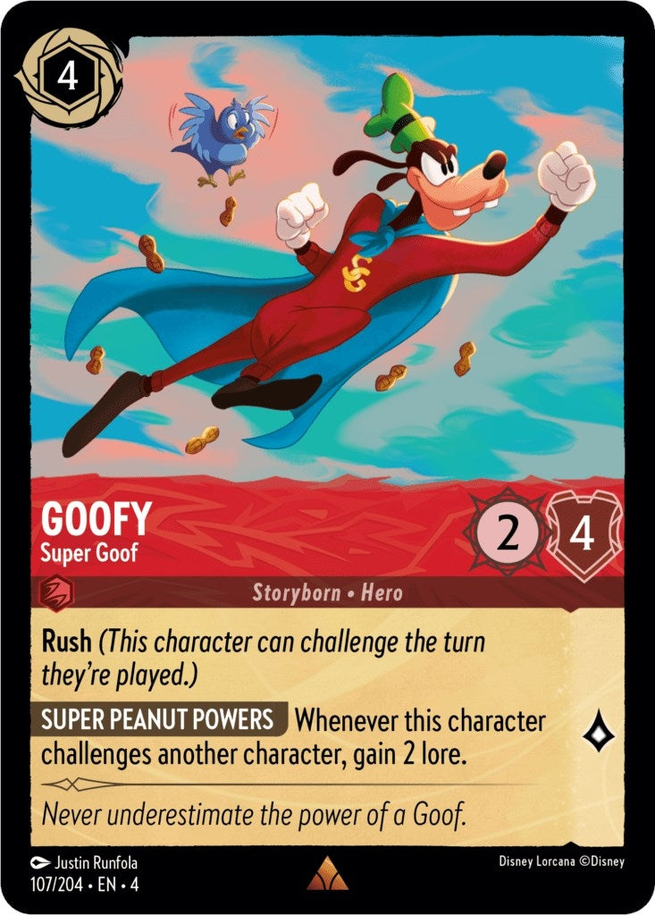 Image for Goofy - Super Goof (107/204) (Ursula's Return) (4) - Disney Lorcana