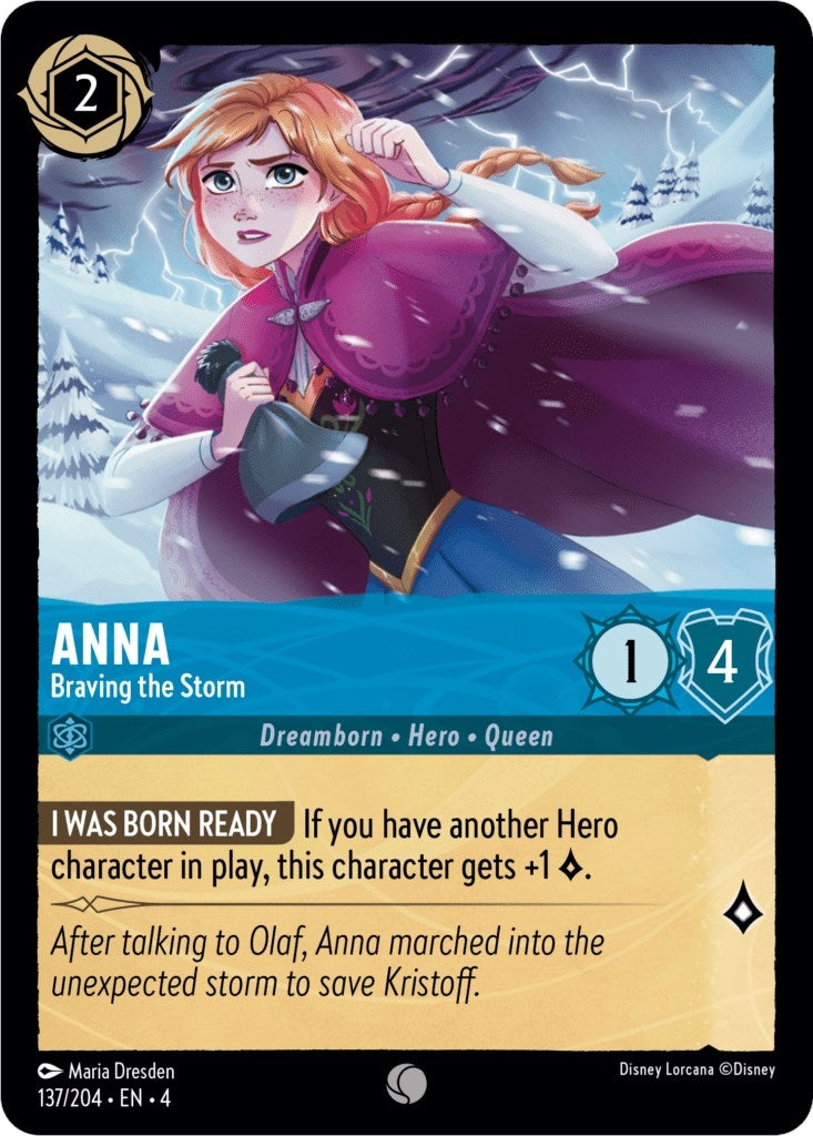 Image for Anna - Braving the Storm (137/204) (Ursula's Return) (4) - Disney Lorcana