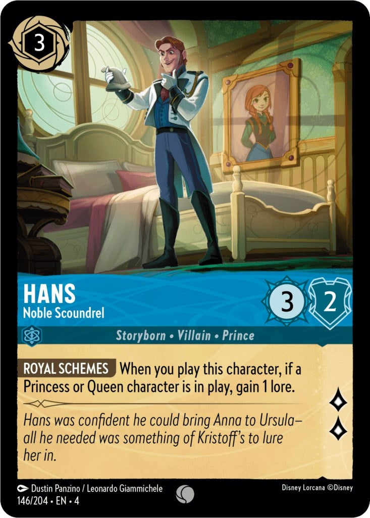 Image for Hans - Noble Scoundrel (146/204) (Ursula's Return) (4) - Disney Lorcana
