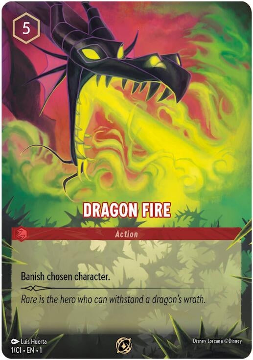 Image for Dragon Fire (1/C1) (1) (Disney Lorcana Promo Cards) (DLPC) - Disney Lorcana