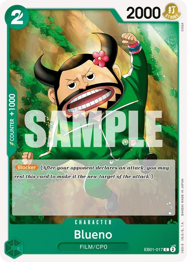 Image for Blueno (017) (EB01-017) (Extra Booster: Memorial Collection) (EB-01) - One Piece Card Game