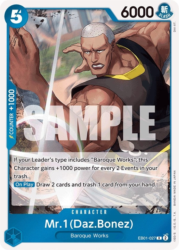 Image for Mr. 1 (Daz.Bonez) (EB01-027) (Extra Booster: Memorial Collection) (EB-01) - One Piece Card Game