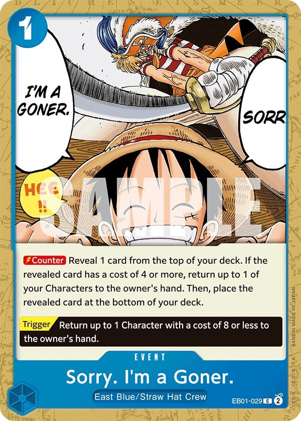 Image for Sorry. I'm a Goner. (EB01-029) (Extra Booster: Memorial Collection) (EB-01) - One Piece Card Game